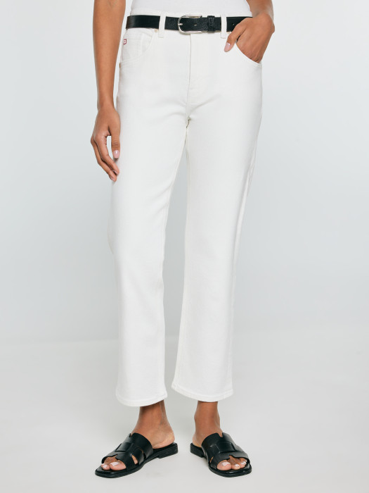 Rovné džínsy z bavlneného denimu AVRIL CROPPED 818